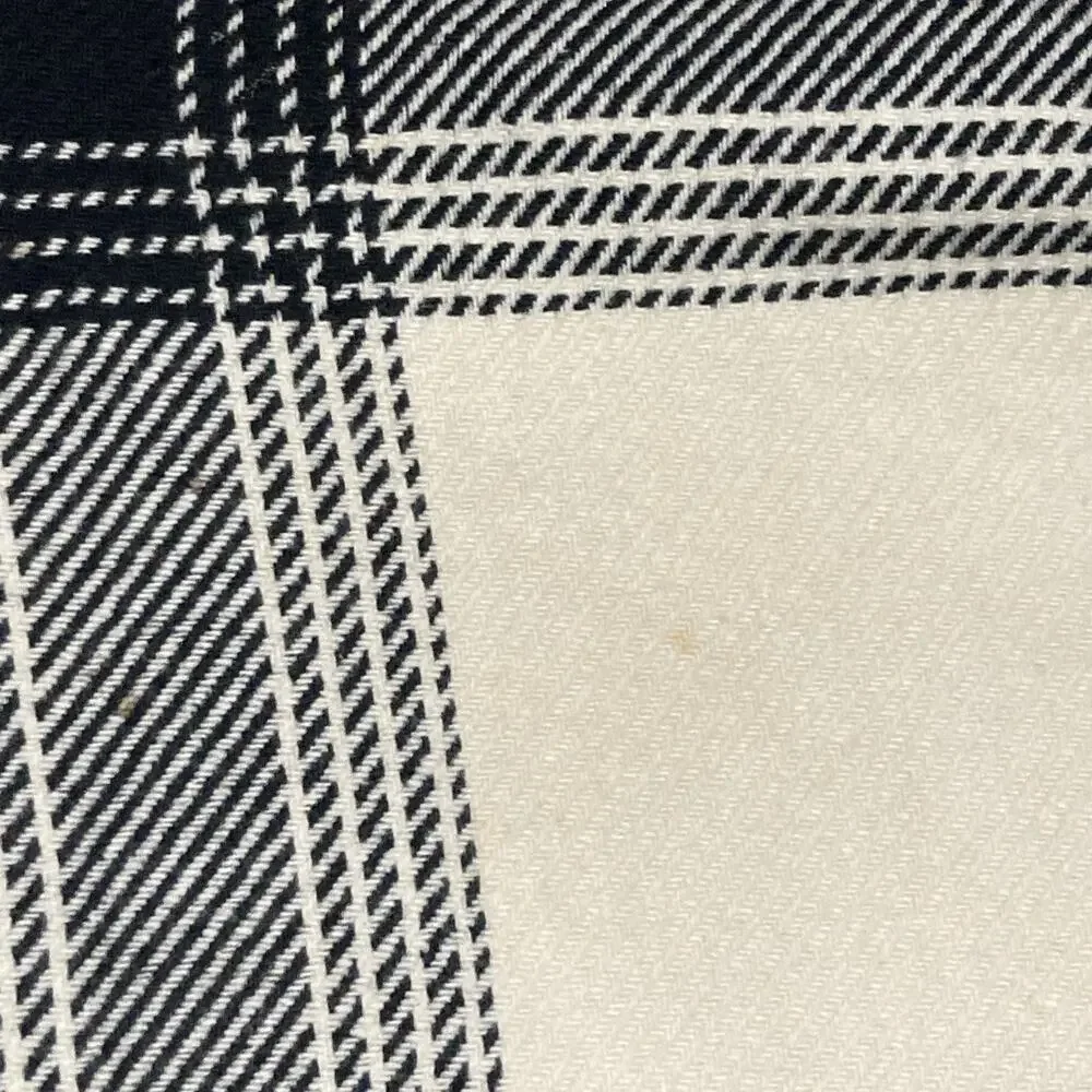 Vtg 90’s Talbots Wool Blend Skirt Ivory Black Plaid Pockets Lined Schoolgirl 10